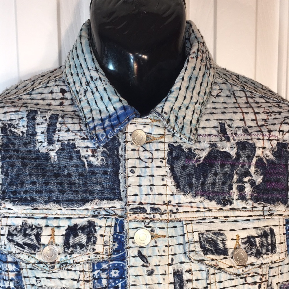 EMBELLISH DENIM JACKET.  DB​​​​​​​​​​​​​​​​​​​​​​​​​​​​​​​​​​